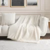 Faux fur-filtar med ögonfransmönster