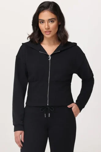 Fleece-korsett-huvtröja