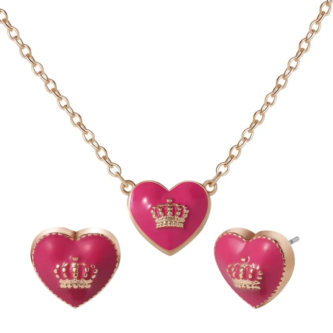 Halsband med hjärta och kronlogotyp för barn