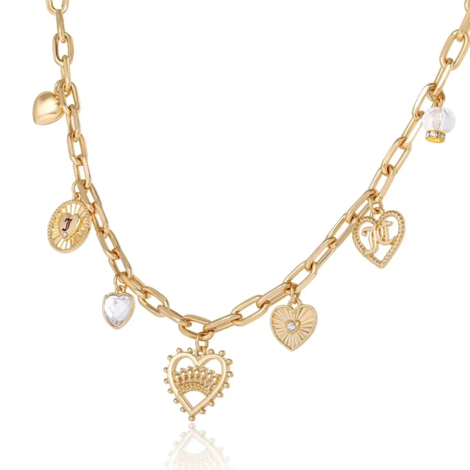 Halsband med hjärtformad Juicy-logotyp