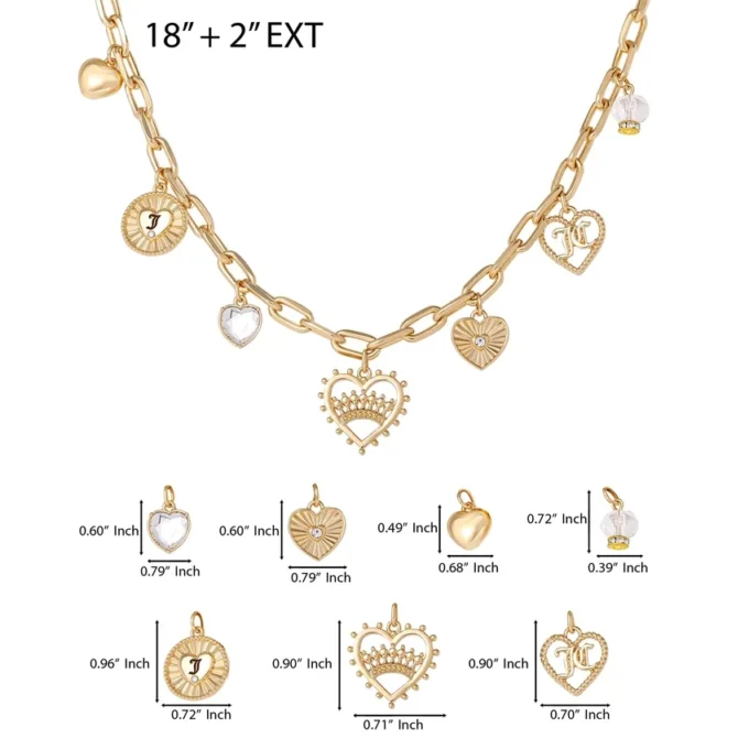 Halsband med hjärtformad Juicy-logotyp