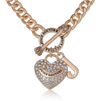 Heart and Juicy Toggle Charm-halsband