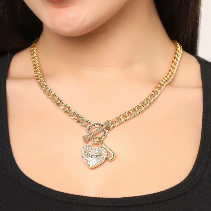 Heart and Juicy Toggle Charm-halsband
