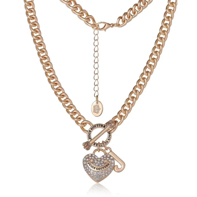 Heart and Juicy Toggle Charm-halsband