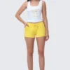Heritage-shorts i Cotton Velour med broderi