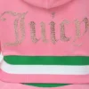 Heritage Stripe Bling-hoodie i velour med dragkedja