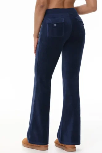Hollywood Scottie Snap Pocket Cotton Velour Träningsbyxor