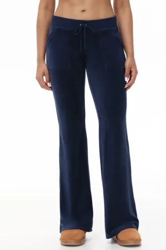 Hollywood Scottie Snap Pocket Cotton Velour Träningsbyxor