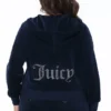 Huvtröja i velour i stor storlek Og Big Bling