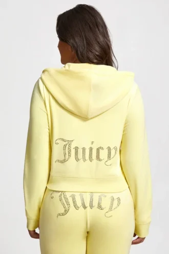 Huvtröja i velour i stor storlek Og Big Bling