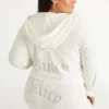 Huvtröja i velour i stor storlek Og Big Bling