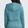 Huvtröja i velour i stor storlek Og Big Bling