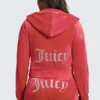 Huvtröja i velour i stor storlek Og Big Bling