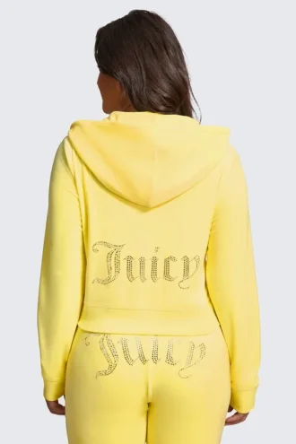 Huvtröja i velour i stor storlek Og Big Bling