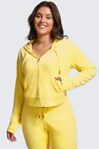 Huvtröja i velour i stor storlek Og Big Bling