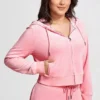 Huvtröja i velour i stor storlek Og Big Bling