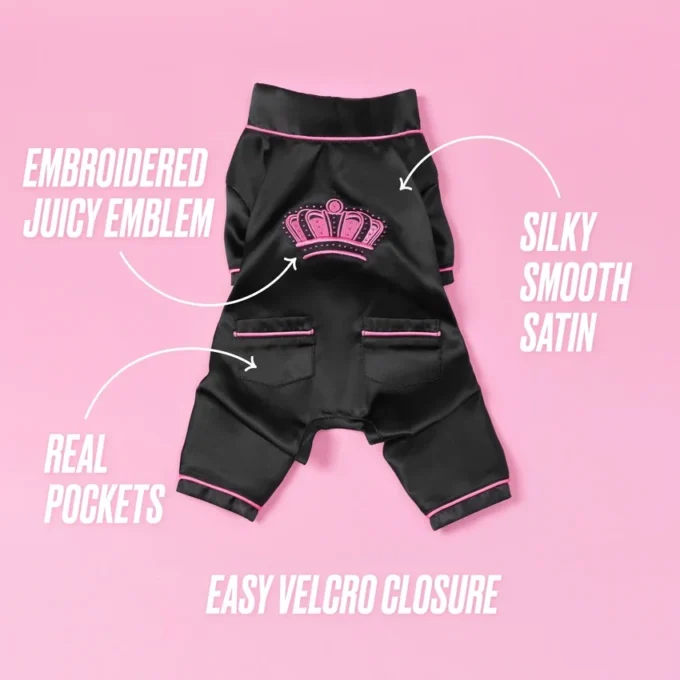 Juicy Couture pyjamas i silkeslen satin för husdjur
