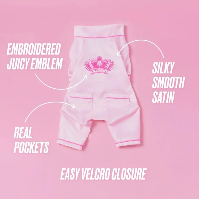 Juicy Couture pyjamas i silkeslen satin för husdjur