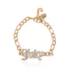 Juicy Script-armband med kristallkedja