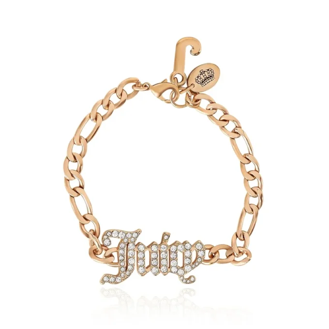 Juicy Script-armband med kristallkedja