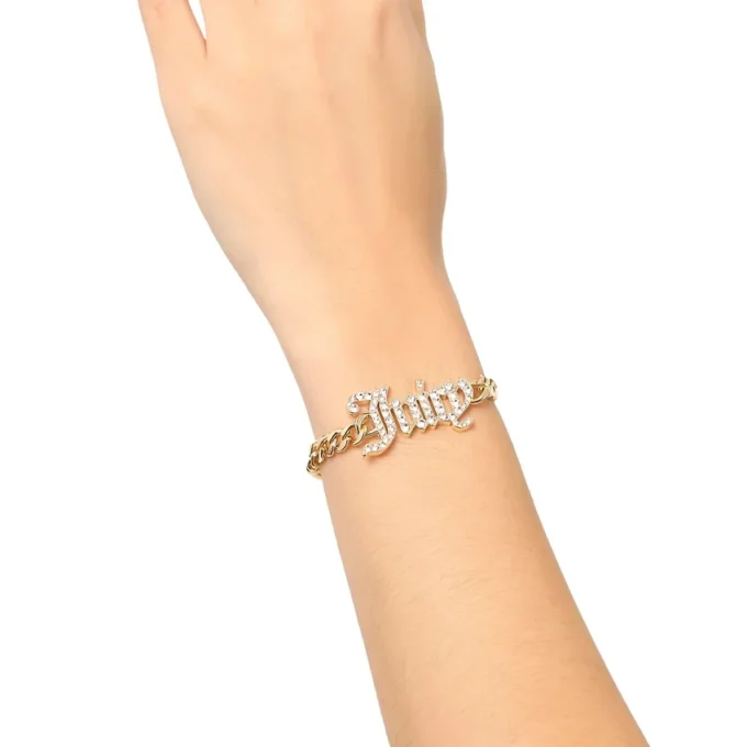 Juicy Script-armband med kristallkedja