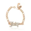 Juicy Script-armband med kristallkedja