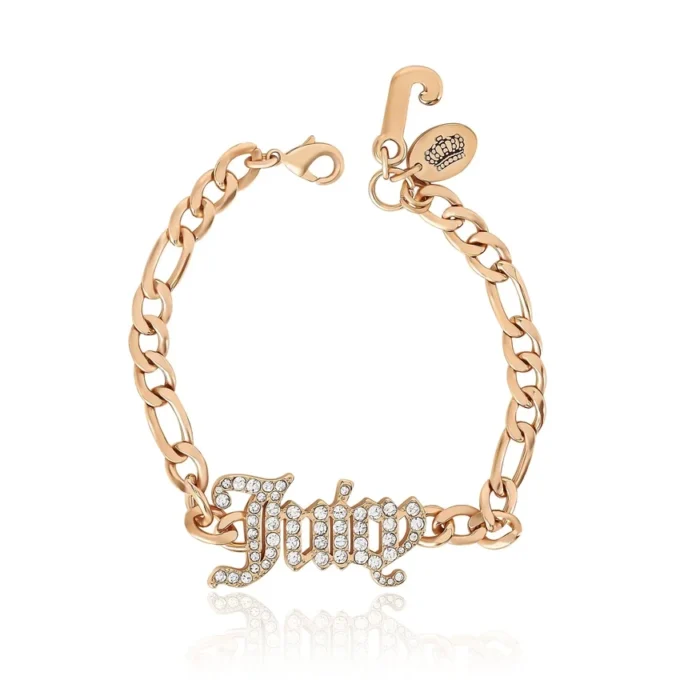 Juicy Script-armband med kristallkedja