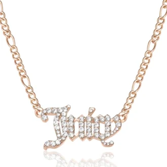 Juicy Script Crystal Chain Halsband
