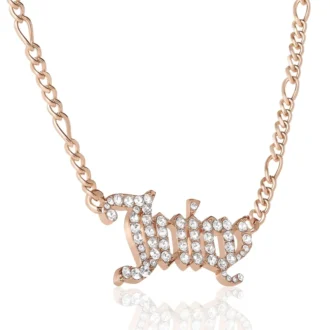 Juicy Script Crystal Chain Halsband