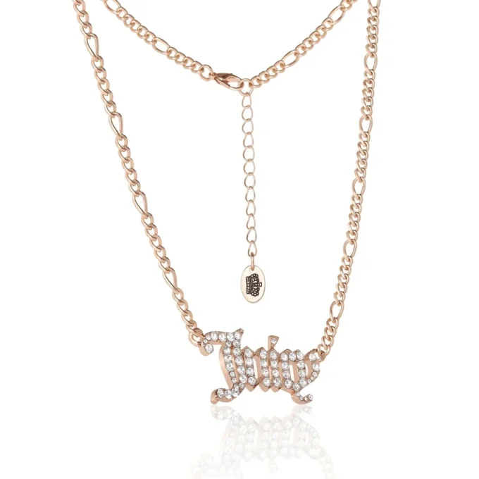 Juicy Script Crystal Chain Halsband