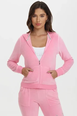 Klassisk hoodie i Cotton Velour