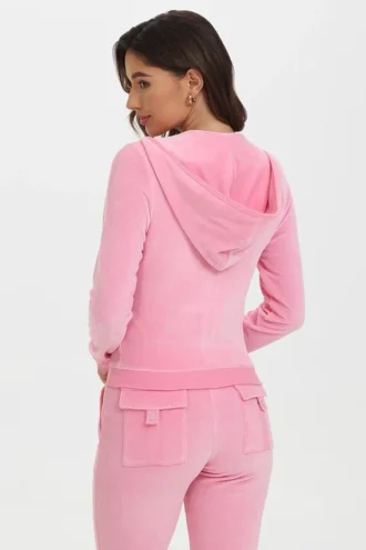 Klassisk hoodie i Cotton Velour