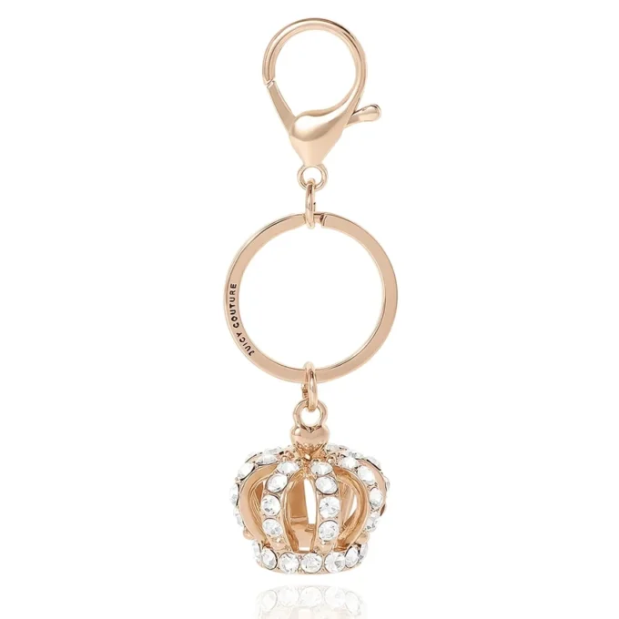 Kroncharm med strass, nyckelring och väskcharm