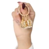 Kroncharm med strass, nyckelring och väskcharm