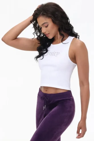 Liten glittrig, sömlös crop-top med hög hals