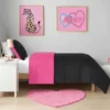 Metallic Leopard Plush Mattor, 3′ Heart
