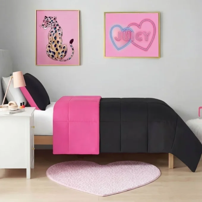 Metallic Leopard Plush Mattor, 3′ Heart
