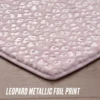 Metallic Leopard Plush Mattor, 3′ Heart