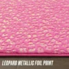 Metallisk leopardmönstrat plyschmattor, 2′ x 6′