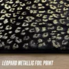Metallisk leopardmönstrat plyschmattor, 2′ x 6′
