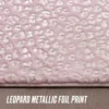 Metallisk leopardmönstrat mjukt mattor, 122 x 183 cm