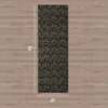 Metallisk leopardmönstrat plyschmattor, 2′ x 6′