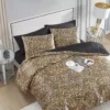 Monica Leopard Satin vändbart täckeset