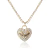 Pava Heart Crystal Chain Halsband