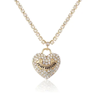 Pava Heart Crystal Chain Halsband
