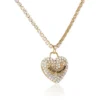 Pava Heart Crystal Chain Halsband