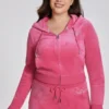 Plus-size Angel Couture Big Bling-huvtröja i velour