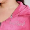 Plus-size Angel Couture Big Bling-huvtröja i velour