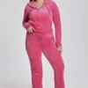 Plus-size Angel Couture Big Bling-huvtröja i velour