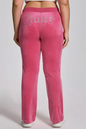 Plus-Size Angel Couture Big Bling Velour Träningsbyxor